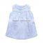 Frock Design Swing Vest Dresses Pictures Summer Denim Blue Cotton Baby Dress Girls