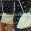 Eco natural plain blank canvas drawstring shoulder messenger bag