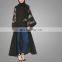 China OEM Muslim Women Black Floral Abaya Islamic Cothing Long Cardigan For Ladies
