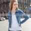 Womens washed denim jackets with chest pocket 2016
