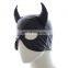 Sex Bondage Devil Hood Half Head PU Leather Mask Sexy Adult Novelty Product