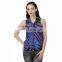Stylish Blue And Black Printed Top for girls