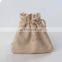 Cream color custom hot foil logo velvet bag/velve drawstring bag/velvet pouch bag