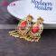 P-9084 New arrival Tribal indian red diamond women belly dance earrings jewelry accessory