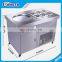 Thai Ice Cream Roll Machine / Flat Pan Fry Ice Cream Machine / Frozen Yogurt Fry Ice Cream Machine Foot Button Defrost