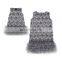 custom Mommy And Me Grey Sequin Tassel Sleeveless O-neck Medium Tulle Dress Boutique girl Lace Dress