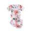 A0164# Комплект одежды для девочек летний, 2 комплекта. Верхняя одежда с принтом цветов + шорты. Комплект одежды для маленьких девочек