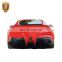 Factory Price RZ Style Carbon Fiber Side Skirts Front Lip Spoiler Rear Diffuser Suitable For Ferrari F12 Berlinetta Body Kit