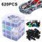 24 types 620 pcs Car Plastic Clips and Fasteners Mixed Car Rivet with a Removal tool