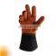 HANDLANDY Premium Grade Split Cowhide Leather Heat Resistant Grill Gloves BBQ Fireplace Tig Welder Welding Safety Gloves