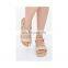 Attractive design with different colors women ankle strap wedges heel platform sandals shoes(sandalias mujer)