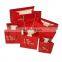 Fancy Wide Base Square Bottom Shopping Paper Bag With Flower Design And Handle