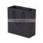 Black matte paper shopping paper bag with nylon handle