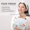 Biodegradable Facial Paper Tissue No Additive 100% Cotton Dry and Wet Face Tissue Women Wipes