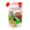 Animal pet dog food  portable liquid treats aluminium foil suction nozzle packaging stand up pouch plastic bag
