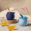 Silica gel sippy cup baby drinking cup learning drinking cup 1-year-old baby drinking diagonal cup