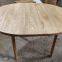 solid ashwood round dining table,extendable