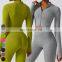 Custom Running Activewear Quick Dry Top Slim Fit Coat Sports Wear Full Zip Thumb Hole Long Sleeve Jackets Women Yoga Jacket