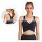 Plus Size New Arrival Women Fitness Gym Wear Crop Top With Removable Pads Adjustable Front Wrinkle Workout Sport Yoga Bra