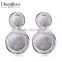Fall 2016 Party Jewelry Fashion Geometric Round Statement Earrings with Zircon