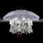Italian Style 12 Lights Umbrella Hanging Crystal Chandelier Lighting with Lampshades