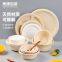 Disposable tableware paper bowl household food-grade round tableware bowl degradable thickened barbecue bowl disposable bowl