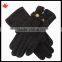 Women's Suede Gloves with Strap Detail