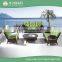 Leisure ways wicker poly cube rattan garden line patio furniture sofa set for outdoor furniture