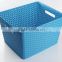 hot sale home use colorful high quality plastic storage basket with cover