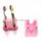 4 Holes Tooth Shape Plastic Toothbrush Holder