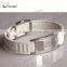 2015 popular stainless steel germanium titanium negative ion silicone bracelet