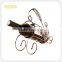 european ornaments home decor gift metal wire wine bottle holder