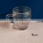 135ml 5oz ribbed glass drinking cup SLCd19