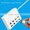 multi port usb charger 100-240v voltage usb charging hub 8 outlet output 2.4a 1a hotel charging solution