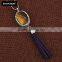 2016 Latest Selling Product Brown Gemstone Tassel Macrame Necklace