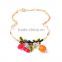 Hot Sale Youth Fashion Crystal and Resin strawberry pendant bangle, bracelet jewelry,fruit bracelet