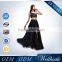 wb1215 chiffon beaded one shoulder ruched ruffle black dancing queen fishtail evening dresses