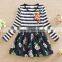 (LH5908) 4-8Y Neat new girl dresses with flowers on it fancy dresses latest cotton frock designs kids embroidery dress wholesale