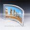 fashion clear cheap acrylic picture frames/curved acrylic photo frame/acrylic magnetic photo frame manufacturer
