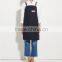 Hign Quality Barista Apron, Work Apron ,Navy Canvas with Black Leather Strap Apron