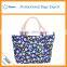 Custom flowers promotional canvas tote shopping cotton canvas bag