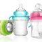 best selling uv glass/silicone baby feeding bottle