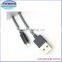 1m preminum braided 28awg micro sync charge cable,micro grey usb cable 28awg samung