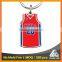 China Supplier metal two sided printed sports t shirt basketball keychain