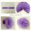 Tissue paper pom poms flowers polka dot pattern party decoration