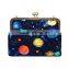 Young lady design felt metal openning purse gold supplier