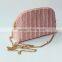 Girls mini shinning cross body bag pink black color