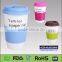 Eco- Friendly Ceramic Coffee Cup With Custom BPA Free Silicone Lid