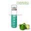 cheap glass water bottle with high quality rubber silicone sleeve and fancy design