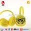 2016 newest!Fashion Girls Dot Plush whats app cartoon emoji winter earmuffs yellow                        
                                                Quality Choice